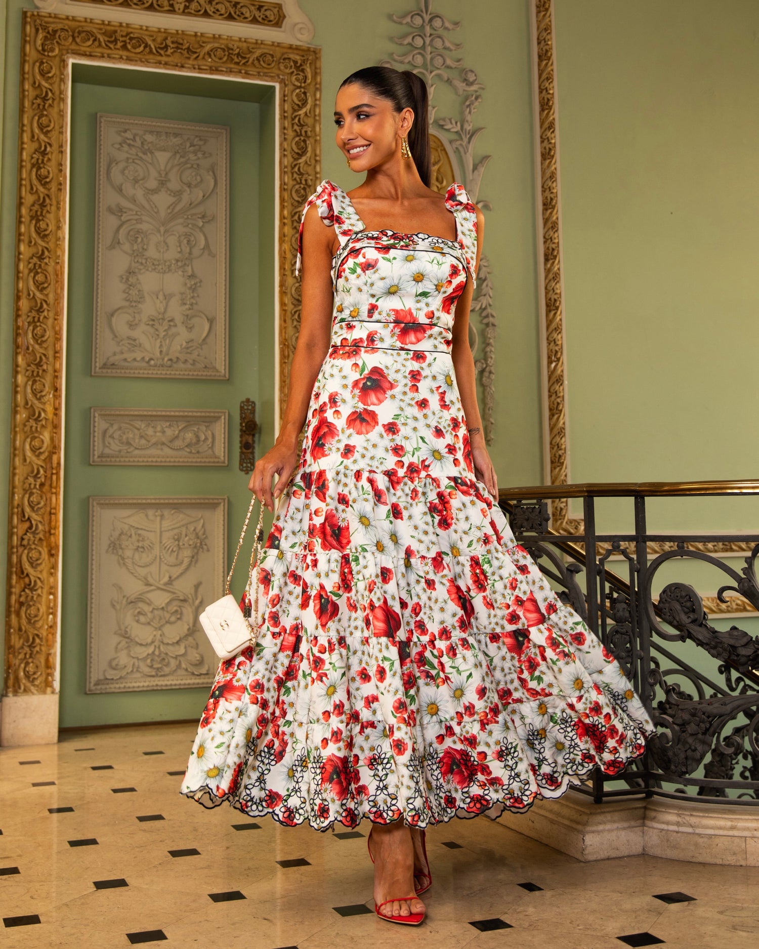 Red Flowers Dress