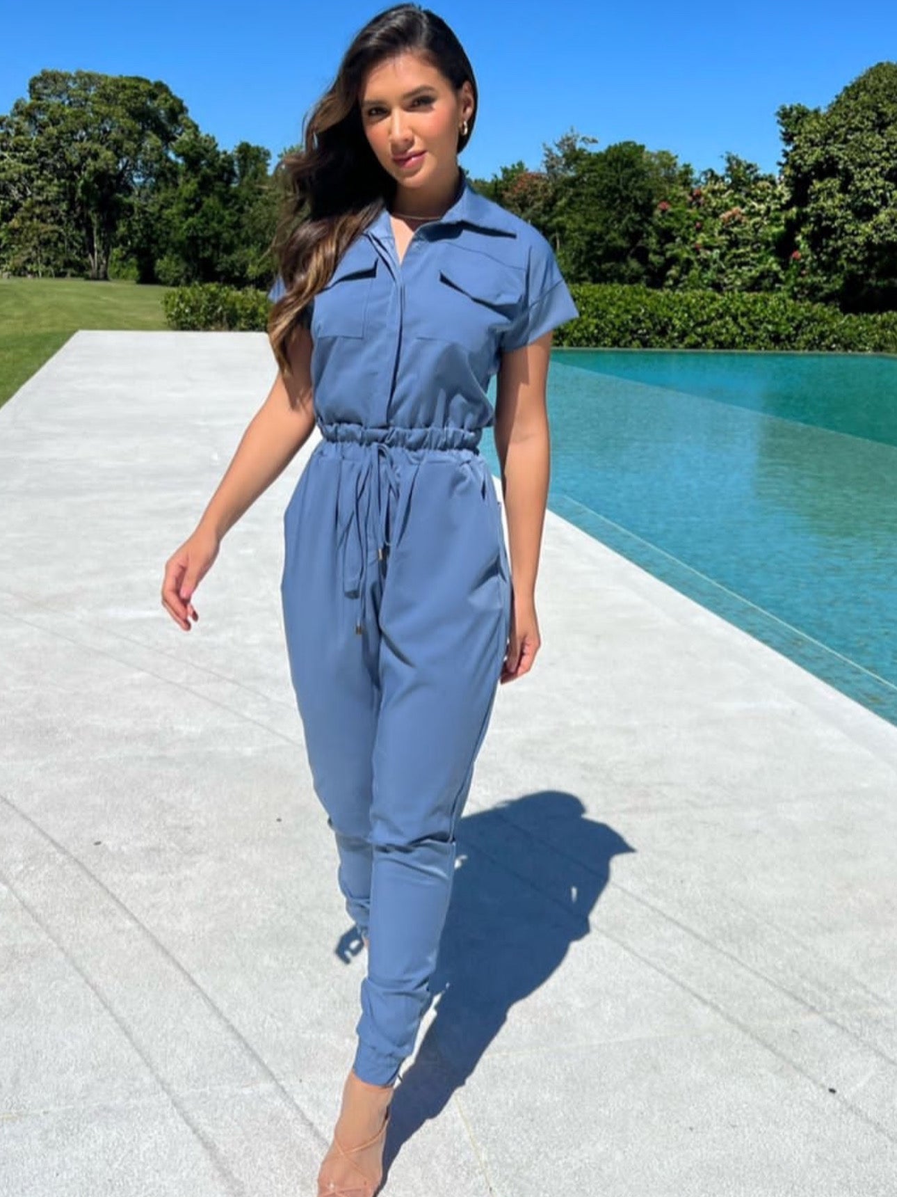 Rebeca Blue Jumpsuit